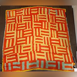The Met Gee's Bend Kennedy Basket-Weave Oversize Square Scarf